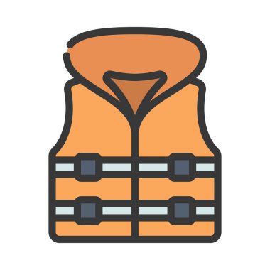 Can yeleği web simgesi vektör çizimi