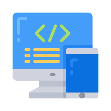 Mobil Aygıt Ağı Program vektör çizimi