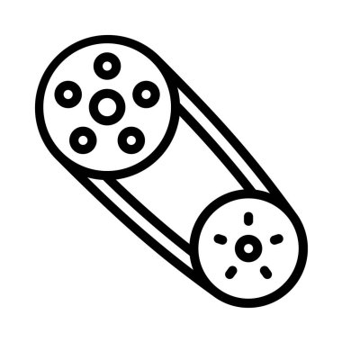 Zamanlama Kuşağı web simgesi vektör illüstrasyonu