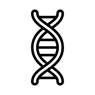 Beyaz arkaplanda DNA vektör simgesi 