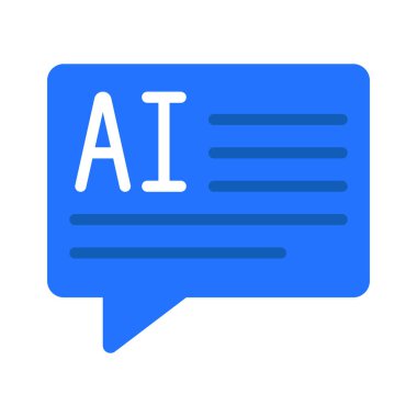 Ai Metin web simgesi vektör illüstrasyonu