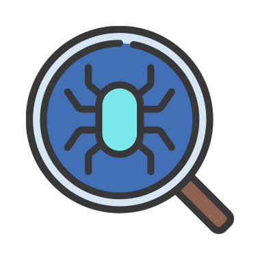 Hata arama simgesi, vektör illüstrasyonu  