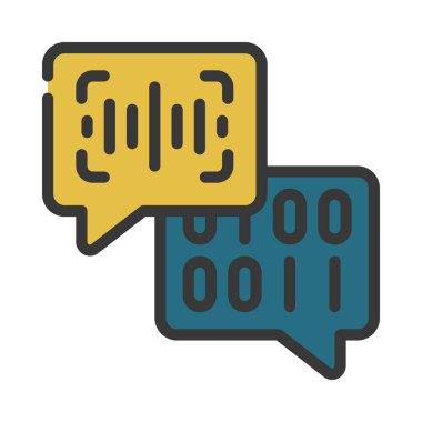 Ses Kodu Dönüştürme Web simgesi vektör çizimi