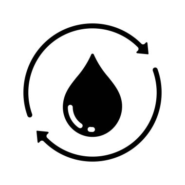 Su Verimliliği Ağ ikonu vektör çizimi