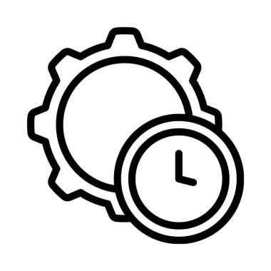 zaman yönetimi simgesini beyaz arka plan üzerinde