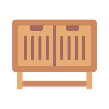 Dolap Birimi web simgesi vektör illüstrasyonu