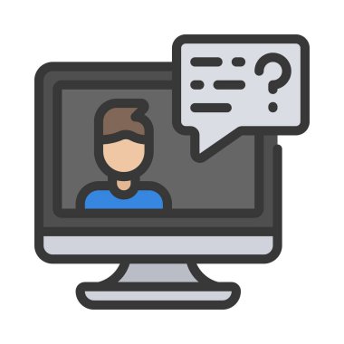 Sanal Ağ Simgesi Vektör İllüstrasyonu