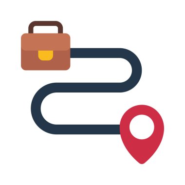 Business Route web simgesi vektör çizimi