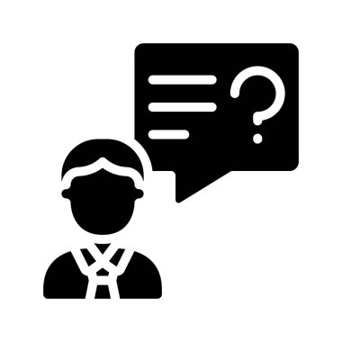 Çalışan Soruları Web simgesi çizimi