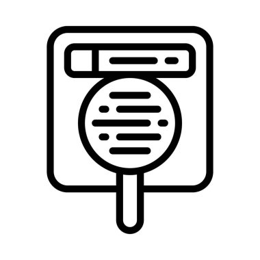 Anahtar kelime Araştırma Web simgesi vektör illüstrasyonu