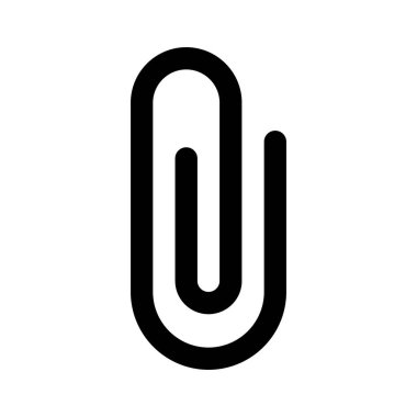  Beyaz arka planda izole kağıt klip vektör simgesi 