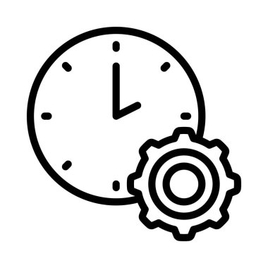 zaman yönetimi simgesini beyaz arka plan üzerinde