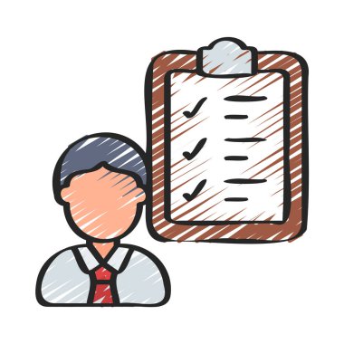 İşçi Kontrol Listesi vektör illüstrasyon tasarımı 