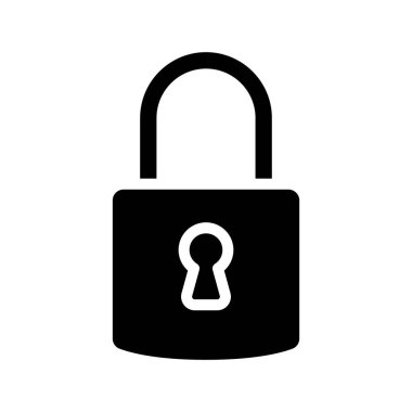 vektör kilidi simgesi, basit web illüstrasyonu