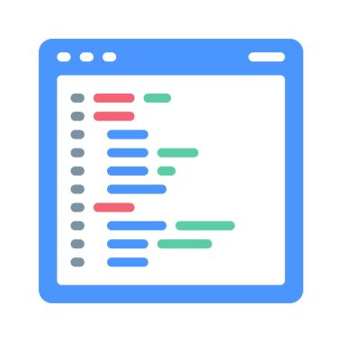 Web kodlama simgesi, vektör illüstrasyonu programlama     
