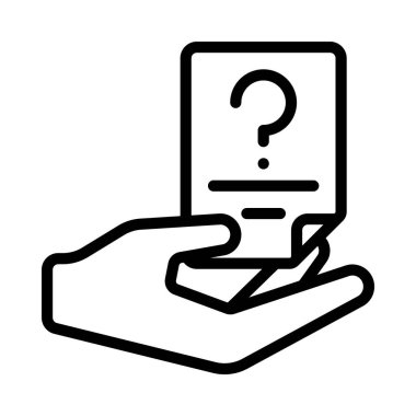 Soru Belgesi simgesi, vektör illüstrasyonu   