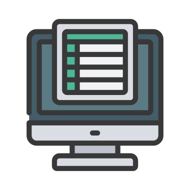 Hesap Tablosu Uygulama Web simgesi vektör çizimi