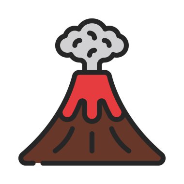 Volkanik Patlama ağ ikonu vektör çizimi