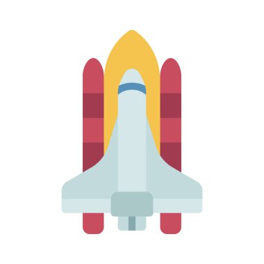Uzay roketi simgesi, vektör çizimi  