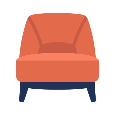 Koltuk simgesi, düz stil. vektör illüstrasyonu 