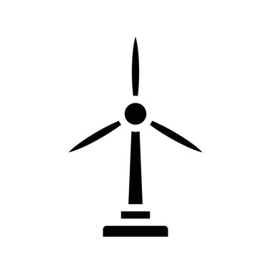 Rüzgar güç türbini. Web simgesi basit illüstrasyon         