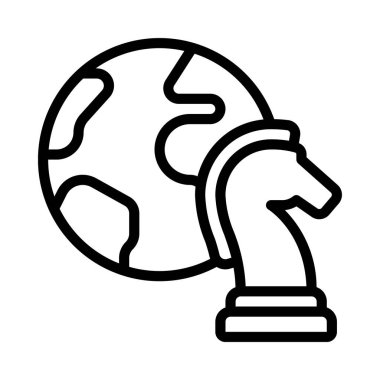 strateji web simgesi vektör illüstrasyonu