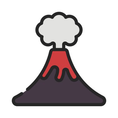 Volkan Web ikonu vektör illüstrasyonu