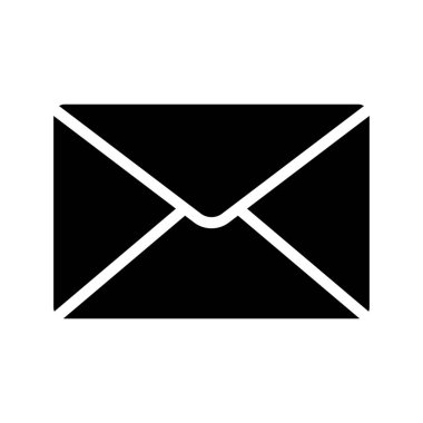 Beyaz arkaplanda zarf simgesi, vektör illüstrasyonu 