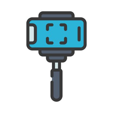 Selfie Çubuğu ağ ikonu vektör çizimi