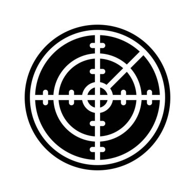 Keskin nişancı Dürbünü Web ikonu vektör çizimi