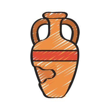 Kırık Vazo web simgesi vektör illüstrasyonu