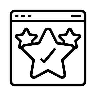 Web sitesi Web simgesi vektör illüstrasyonunu gözden geçirir