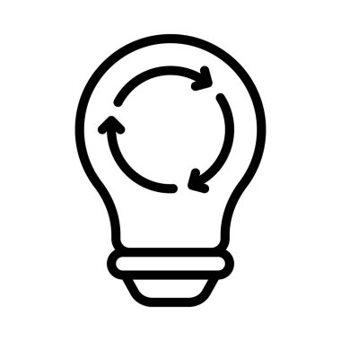 Fikir web simgesi vektör illüstrasyonunu yeniden kullan 