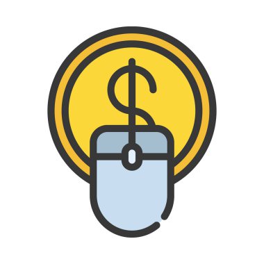 Kişi başına Maliyet Tıklama Web vektör resimlemesi