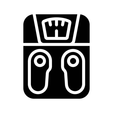 Beyaz arkaplanda vektör simgesini ölçeklendirir 