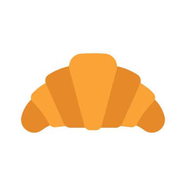 Kruvasan yassı ikon vektör çizimi 