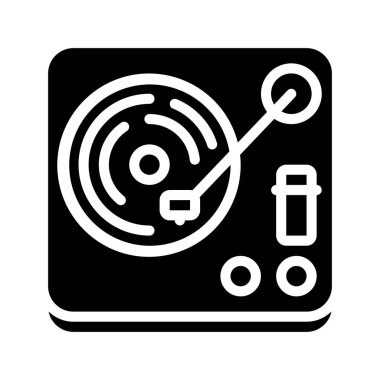 Boomers Plak Çalıyor Web simgesi vektör illüstrasyonu