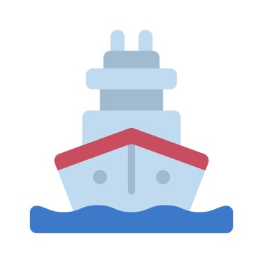  Tekne simgesi, basit vektör çizim