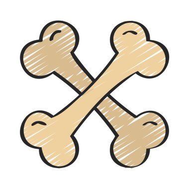 Çapraz Kemik Web simgesi vektör çizimi