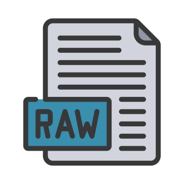 Ham Dosya simgesi, vektör illüstrasyonu