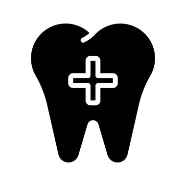 Diş bakımı web simgesi vektör illüstrasyonu 