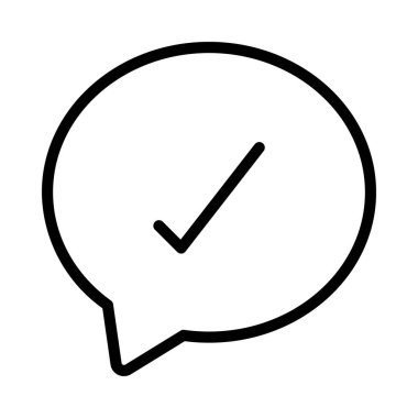 Tik İleti Web simgesi vektör illüstrasyonu