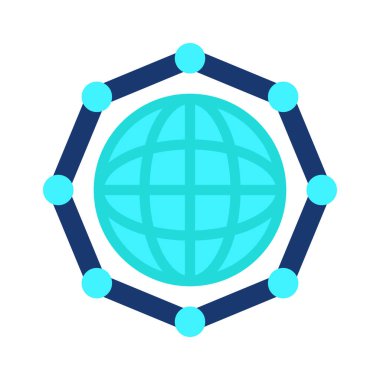 İnternet ağ simgesi, vektör illüstrasyonu 