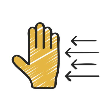 El Solu web simgesi vektör resimlemesini taşı 