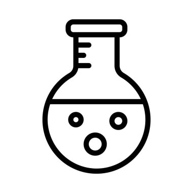 Yuvarlak Beaker ağ ikonu vektör çizimi