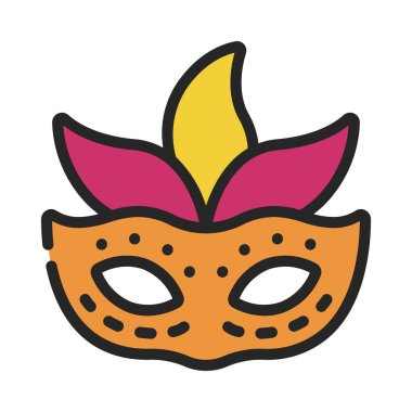 Parti Maskesi web simgesi vektör illüstrasyonu