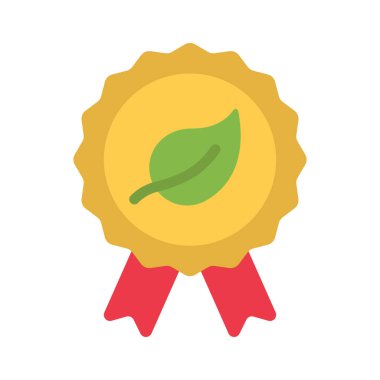 Kurdele ikon vektör illüstrasyonlu Sürdürülebilir Ödül 