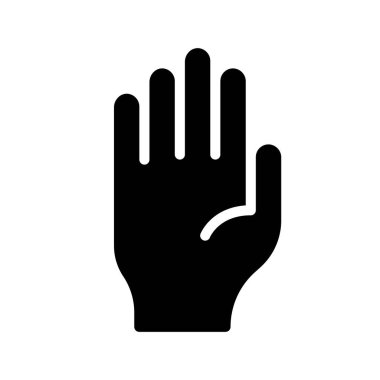  Wave Hand ağ ikonu vektör çizimi 