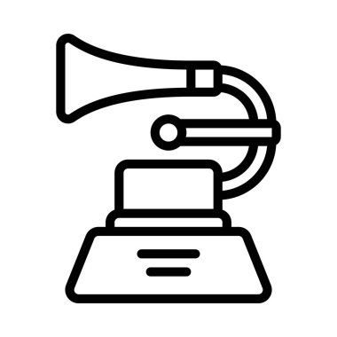 Grammy Ödülü Web simgesi vektör illüstrasyonu