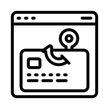 Kredi kartı web simgesi vektör illüstrasyonu